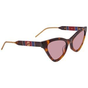 NEW Gucci Pink and Havana Cat Eye Women's Sunglasses